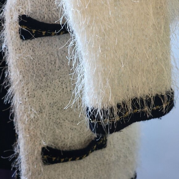 Vintage Fuzzy Open-Front Cardigan Sweater Soft Knit. - Picture 15 of 15